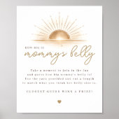 Zonneschijn Baby Shower Spel Hoe Groot Is Mamma's Poster (Voorkant)