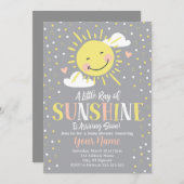 Zonneschijn Baby Shower Uitnodiging (Voorkant / Achterkant)