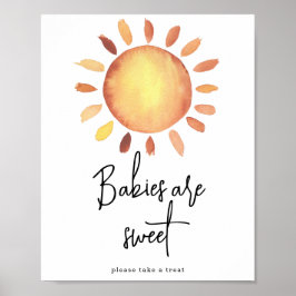 Zonneschijn Baby's zijn lief Poster