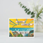 ZONNESCHIJN BANNER BRIEFKAART (Staand voorkant)