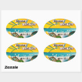 ZONNESCHIJN BANNER OVALE STICKER (Vel)