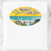 ZONNESCHIJN BANNER OVALE STICKER (Tas)