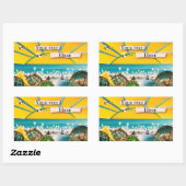 ZONNESCHIJN BANNER RECHTHOEKIGE STICKER (Vel)