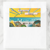 ZONNESCHIJN BANNER RECHTHOEKIGE STICKER (Tas)