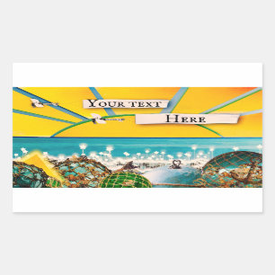 ZONNESCHIJN BANNER RECHTHOEKIGE STICKER
