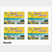 ZONNESCHIJN BANNER RECHTHOEKIGE STICKER (Vel)