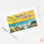 ZONNESCHIJN BANNER RECHTHOEKIGE STICKER (Envelop)