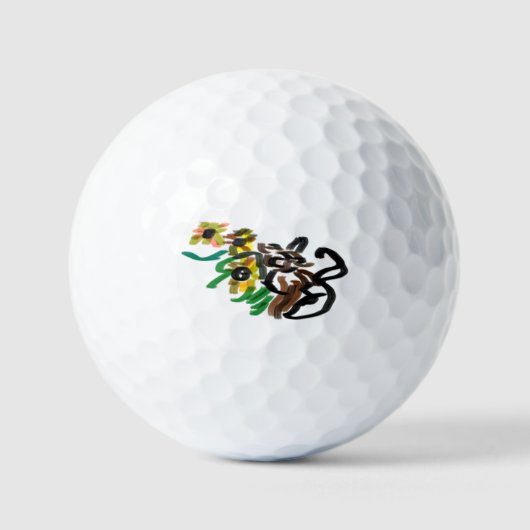 Zonneschijn bloemen kat golfballen (Voorkant)