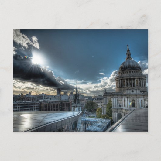 Zonneschijn boven St. Paul's Cathedral, Londen Briefkaart (Voorkant)