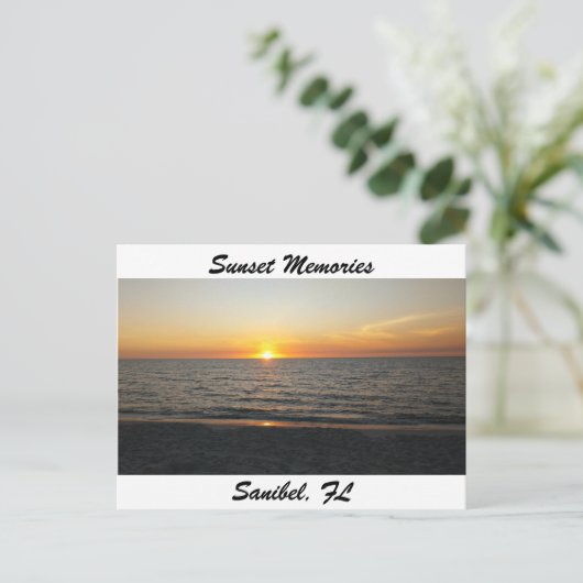 zonneschijn briefkaart van het eiland sanibel (Staand voorkant)