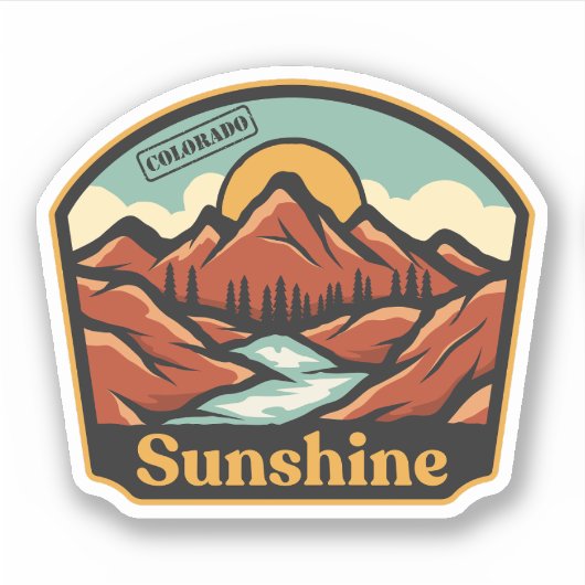 Zonneschijn, Colorado Sticker (Voorkant)