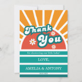 zonneschijn dank u kaart Baby shower Boy (Voorkant)