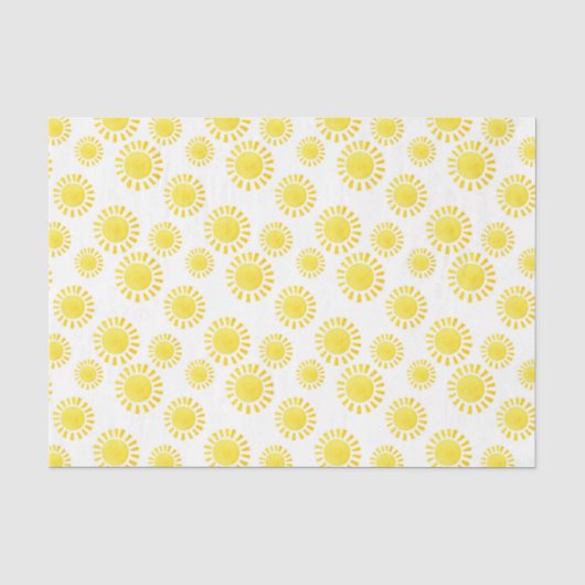 Zonneschijn (Design 19 Geel/Oranje Serie) Tissuepapier (Voorkant)