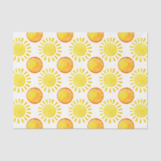 Zonneschijn (Design 20 Geel/Oranje Serie) Tissuepapier (Voorkant)