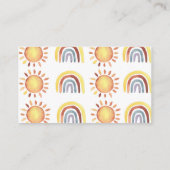 Zonneschijn - display douche informatiekaartje (Achterkant)