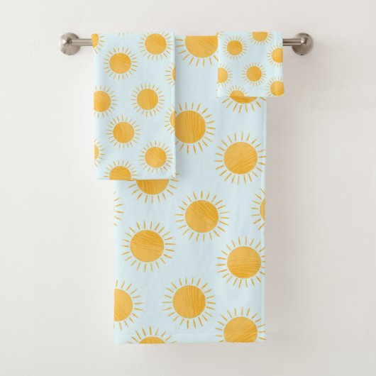 Zonneschijn Doodle Day Patroon Bad Handdoek (Insitu)
