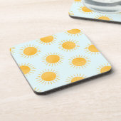 Zonneschijn Doodle Day Patroon Bier Onderzetter (Linkerzijde)