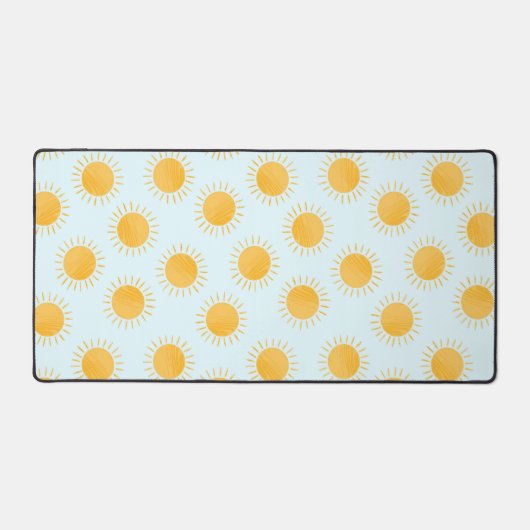 Zonneschijn Doodle Day Patroon Bureaumat (Voorkant)