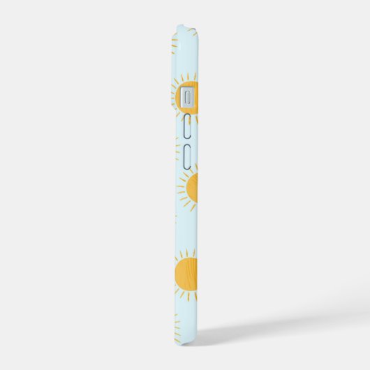 Zonneschijn Doodle Day Patroon iPhone 15 Case (Linkerkant)