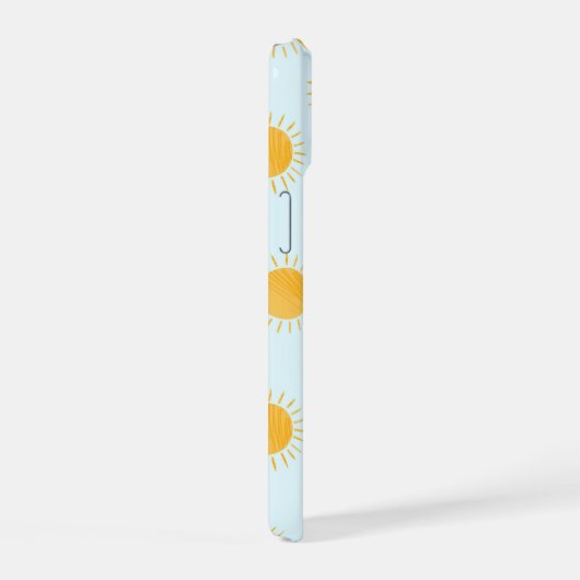 Zonneschijn Doodle Day Patroon iPhone 15 Case (Rechterkant)