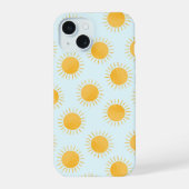 Zonneschijn Doodle Day Patroon iPhone 15 Case (Achterkant)