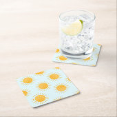 Zonneschijn Doodle Day Patroon Kartonnen Onderzetters (Insitu)