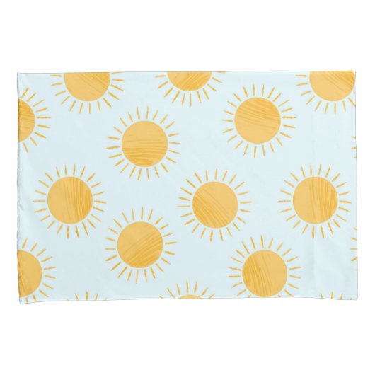 Zonneschijn Doodle Day Patroon Kussensloop (Voorkant-Rechts)