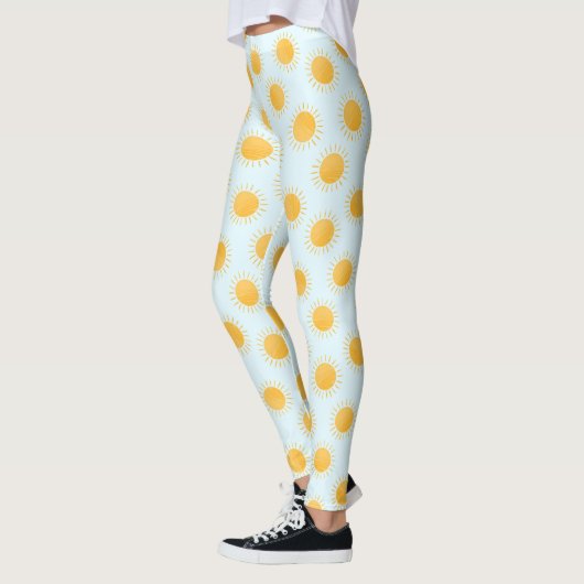 Zonneschijn Doodle Day Patroon Leggings (Links)