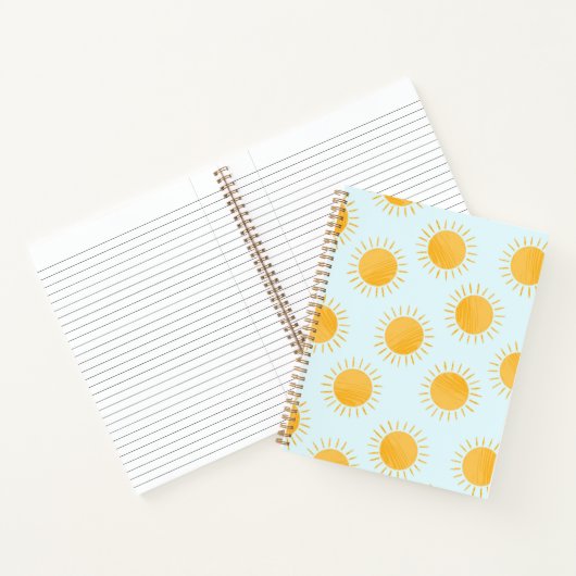 Zonneschijn Doodle Day Patroon Notitieboek (Binnen)