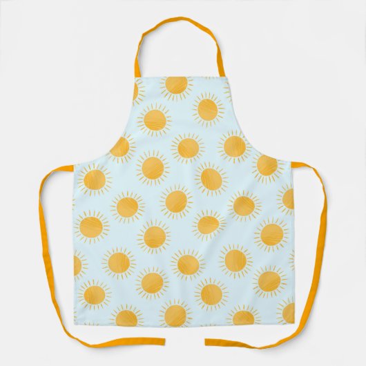 Zonneschijn Doodle Day Patroon Schort (Voorkant)