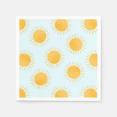 Zonneschijn Doodle Day Patroon Servet (Voorkant)