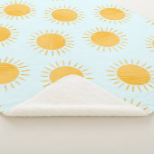 Zonneschijn Doodle Day Patroon Sherpa Deken (3/4)