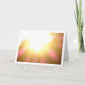 Zonneschijn door Boomboom Topjes Achtergrond Kaart (Voorkant)