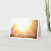 Zonneschijn door Boomtoppen Achtergrond Kaart (Voorkant)