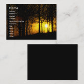 Zonneschijn door de bomen visitekaartje (Voorkant / Achterkant)