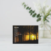 Zonneschijn door de bomen visitekaartje (Staand voorkant)