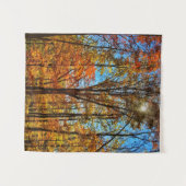 Zonneschijn door Herfst Herfst Bos Wandkleed (Voorkant (horizontaal))