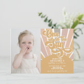 Zonneschijn Een in de zon Eerste verjaardag Boho F Kaart (Staand voorkant)