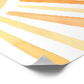 Zonneschijn Eerste reis rond de zon 1e verjaardag Poster (Hoek)