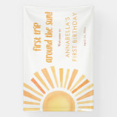 Zonneschijn Eerste reis rond de zon 1e verjaardag Spandoek (Verticaal)