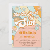 Zonneschijn eerste reis rond de zon verjaardag kaart (Voorkant)