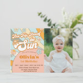 Zonneschijn eerste reis rond de zon verjaardag kaart (Staand voorkant)