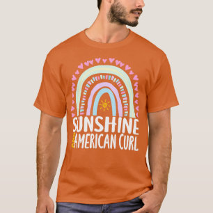 Zonneschijn en Amerikaanse Curl Schattige Regenboo T-shirt