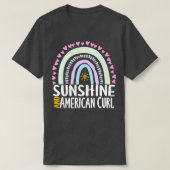 Zonneschijn en Amerikaanse Curl Schattige Regenboo T-shirt (Design voorkant)