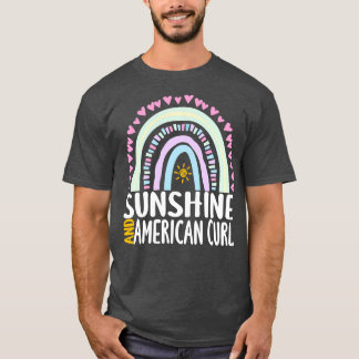 Zonneschijn en Amerikaanse Curl Schattige Regenboo T-shirt