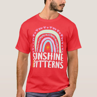 Zonneschijn en Bitterns Schattige Regenboog Gift v T-shirt