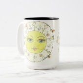 Zonneschijn en bloemen - CBS Sunday Morning Tweekleurige Koffiemok (Voorkant links)