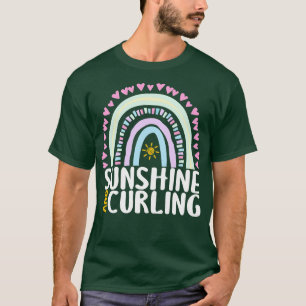 Zonneschijn en Curling Schattigee Regenboog Gift v T-shirt