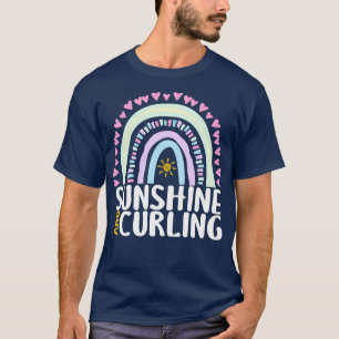 Zonneschijn en Curling Schattigee Regenboog Gift v T-shirt