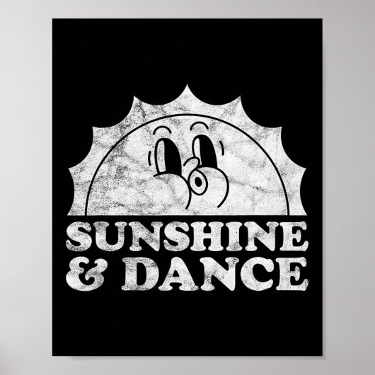 Zonneschijn en dans Retro  zondansen Dans Poster (Voorkant)